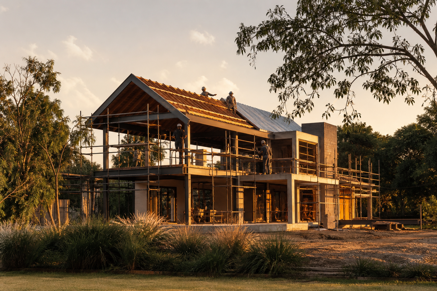 Proyecto y trámite no son “tiempo muerto” — Obra de vivienda con etapas de avance en Paraguay
