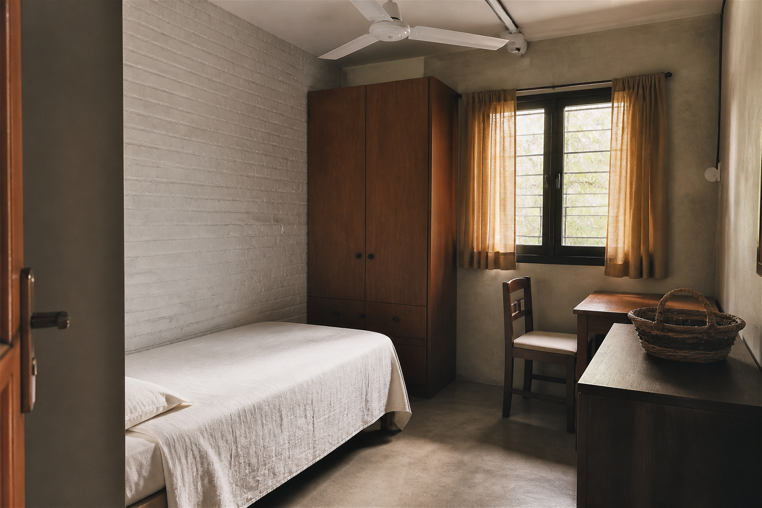 Área de servicio y quincho en una vivienda contemporánea