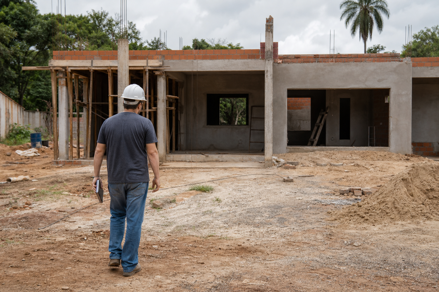 Recorrido de inspección en una obra de vivienda
